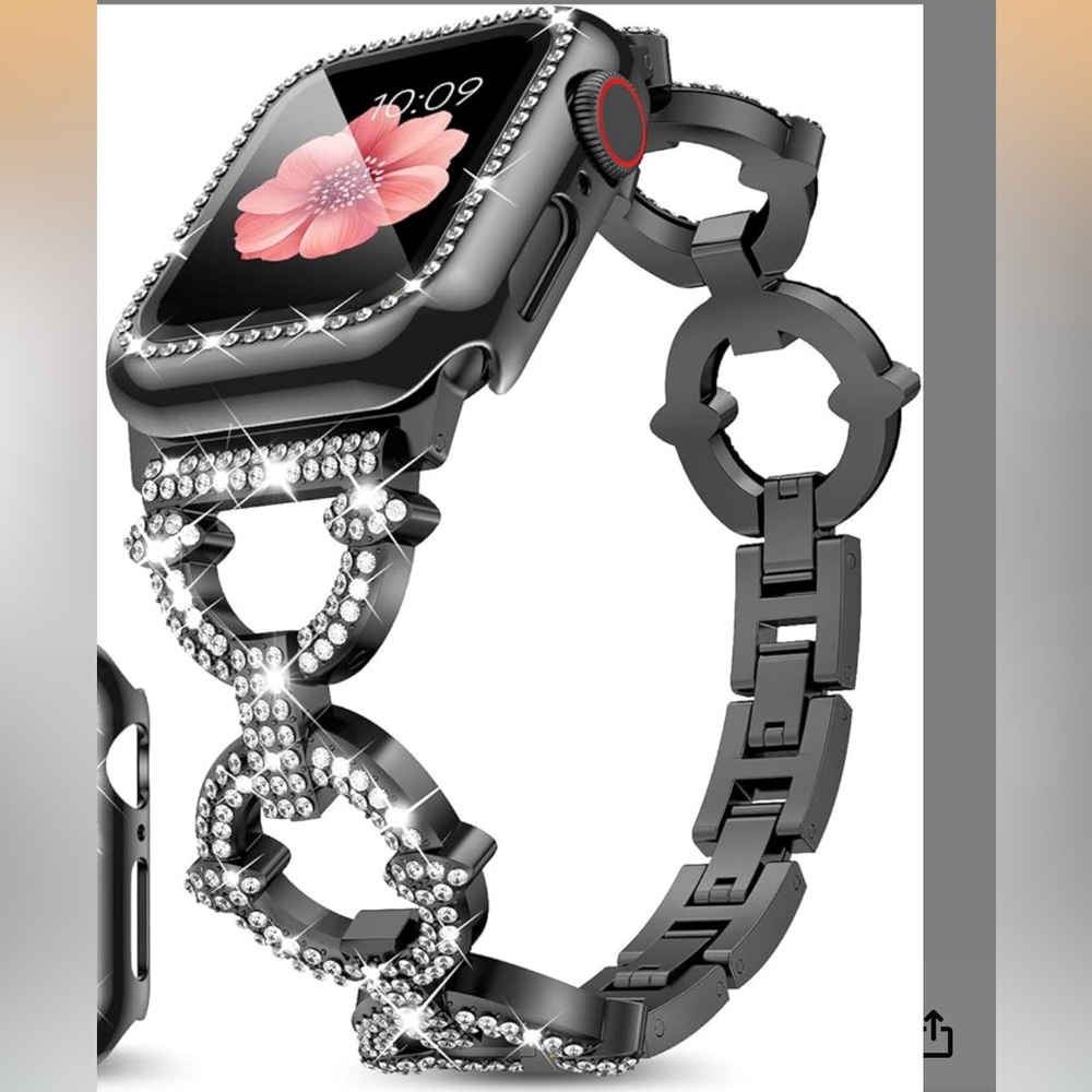 Black and Silver Rhinestone Bracelet